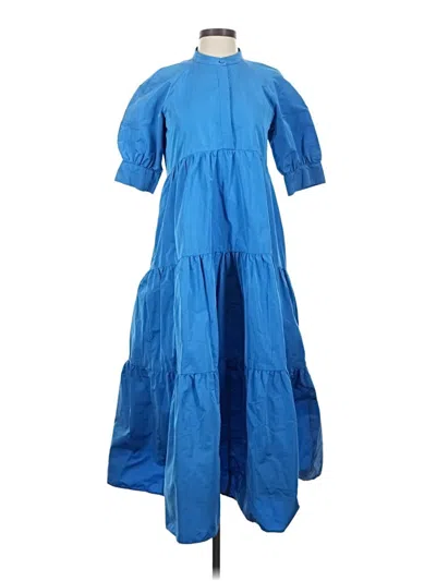 Pre-owned Zara Casual Dress In Blue