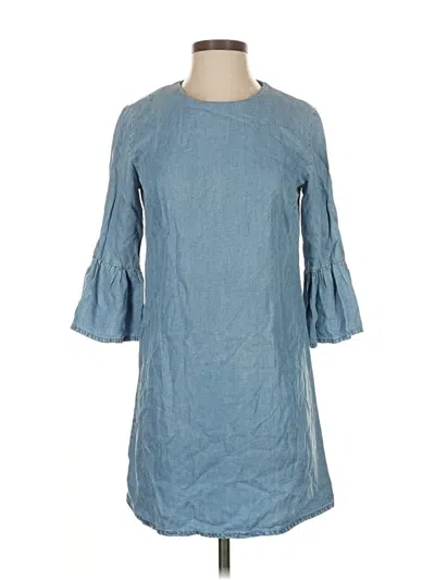 Pre-owned Zara Casual Dress In Blue