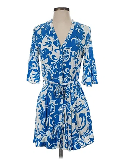 Pre-owned Zara Casual Dress In Blue