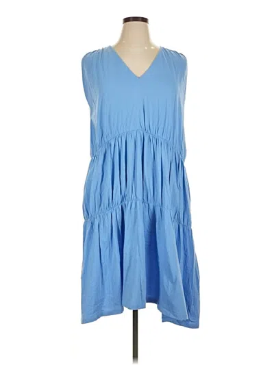 Pre-owned Zara Casual Dress In Blue
