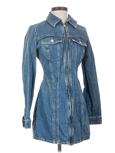Pre-owned Zara Casual Dress In Blue