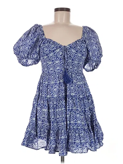 Pre-owned Zara Casual Dress In Blue
