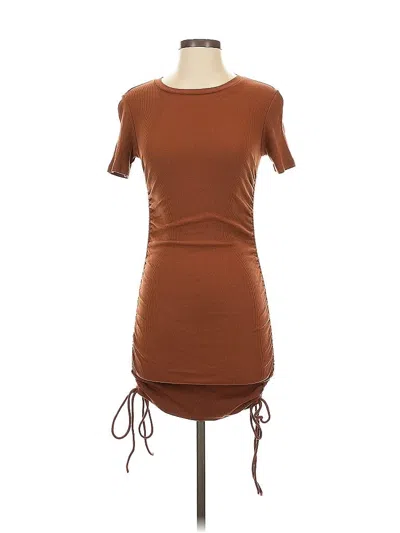 Pre-owned Zara Casual Dress In Brown