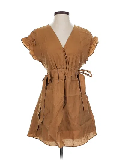 Pre-owned Zara Casual Dress In Brown