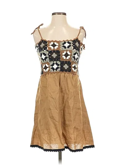 Pre-owned Zara Casual Dress In Brown
