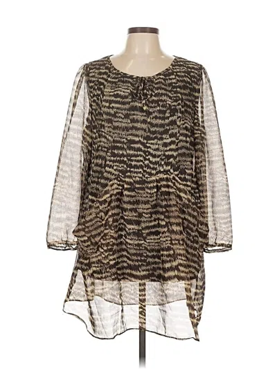 Pre-owned Zara Casual Dress In Brown