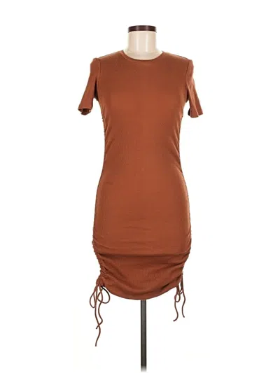 Pre-owned Zara Casual Dress In Brown