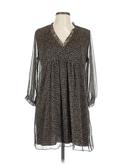 Pre-owned Zara Casual Dress In Brown