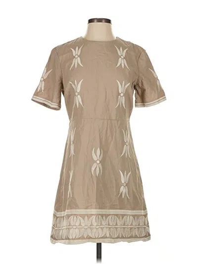 Pre-owned Zara Casual Dress In Brown