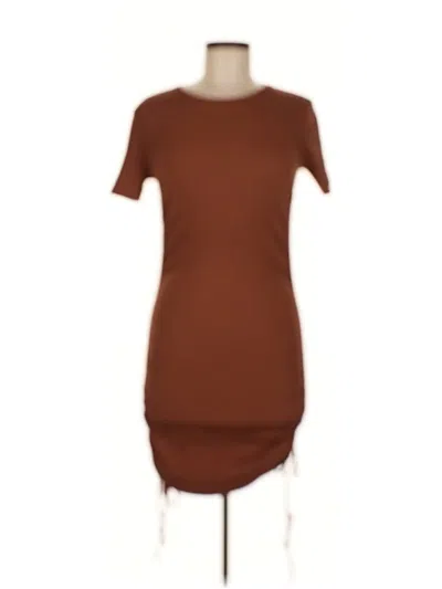 Pre-owned Zara Casual Dress In Brown
