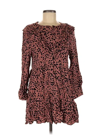 Pre-owned Zara Casual Dress In Brown