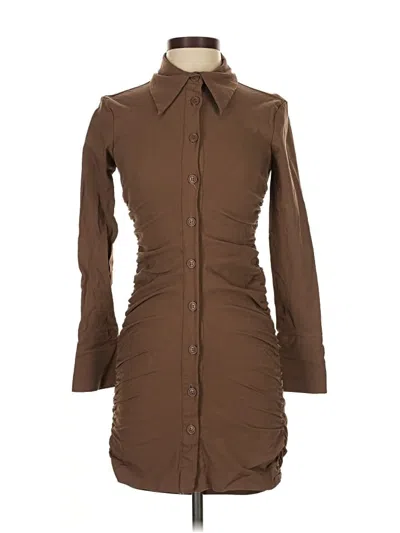 Pre-owned Zara Casual Dress In Brown