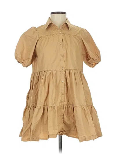 Pre-owned Zara Casual Dress In Brown