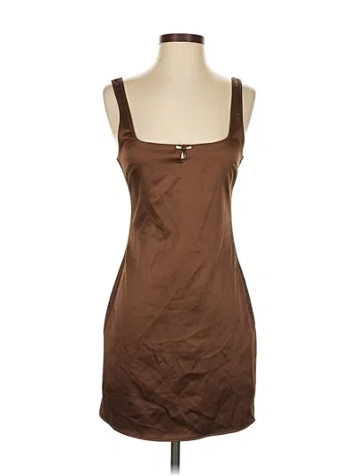 Pre-owned Zara Casual Dress In Brown
