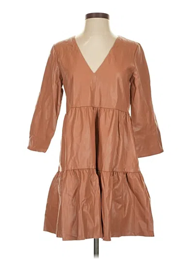 Zara Casual Dress In Brown