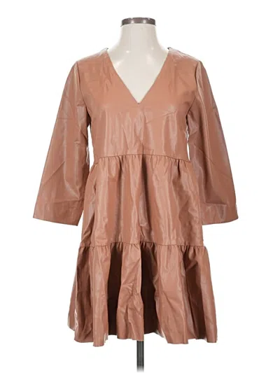 Pre-owned Zara Casual Dress In Brown