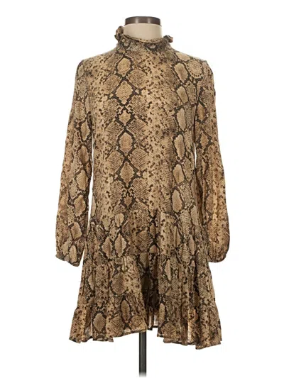 Pre-owned Zara Casual Dress In Brown