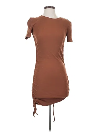 Pre-owned Zara Casual Dress In Brown