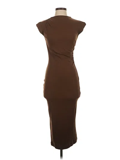 Pre-owned Zara Casual Dress In Brown