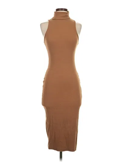 Pre-owned Zara Casual Dress In Brown