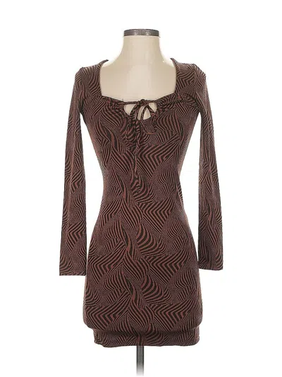Pre-owned Zara Casual Dress In Brown
