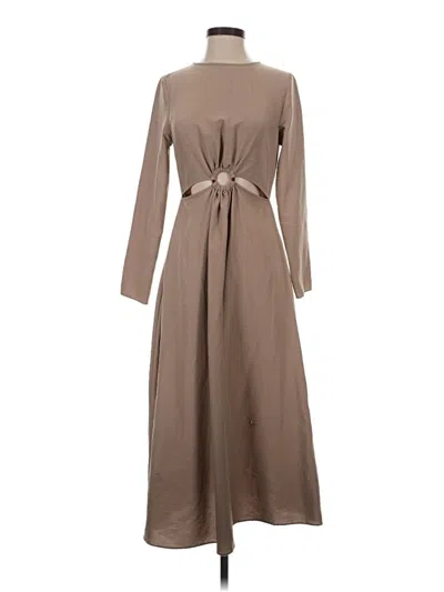 Pre-owned Zara Casual Dress In Brown