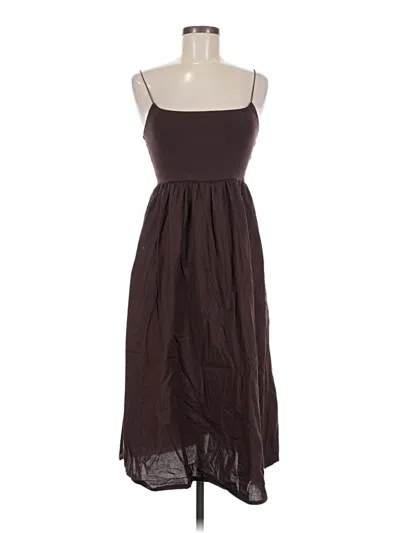 Pre-owned Zara Casual Dress In Brown