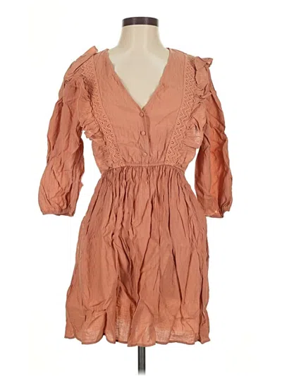 Pre-owned Zara Casual Dress In Brown