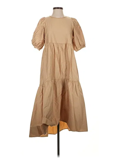 Pre-owned Zara Casual Dress In Brown
