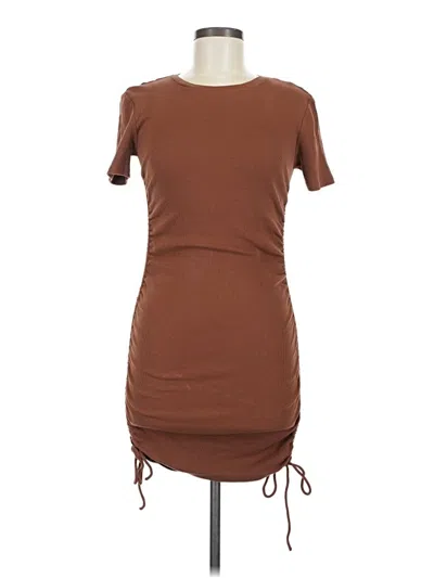 Pre-owned Zara Casual Dress In Brown