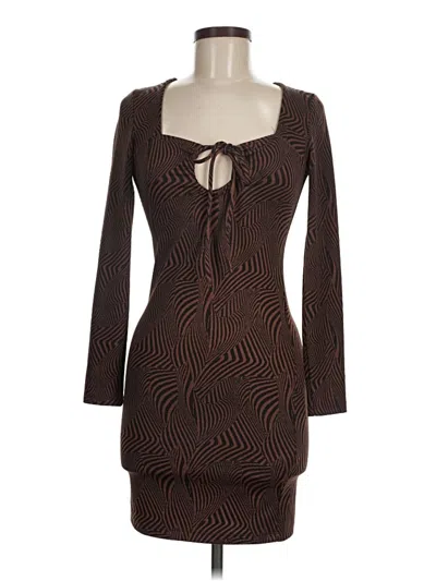 Pre-owned Zara Casual Dress In Brown