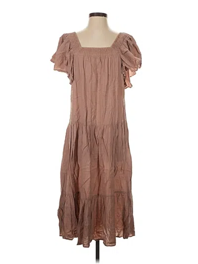 Pre-owned Zara Casual Dress In Brown