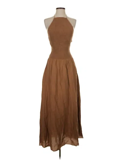 Pre-owned Zara Casual Dress In Brown