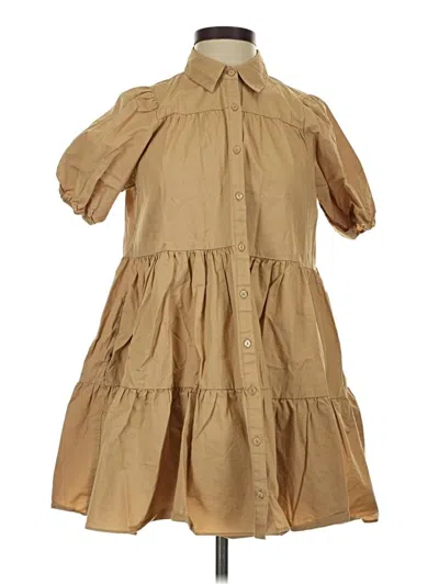 Pre-owned Zara Casual Dress In Brown