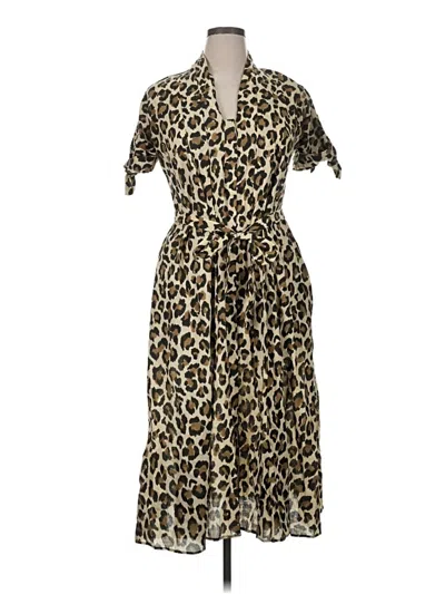 Pre-owned Zara Casual Dress In Brown