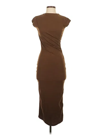 Pre-owned Zara Casual Dress In Brown
