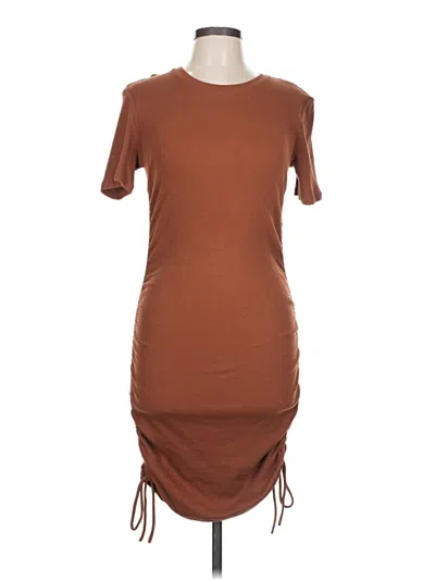 Pre-owned Zara Casual Dress In Brown