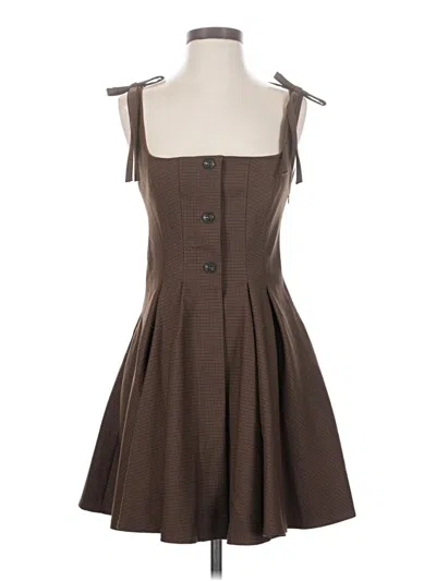 Pre-owned Zara Casual Dress In Brown