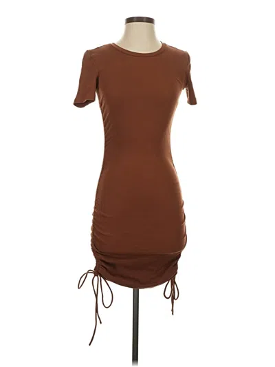 Pre-owned Zara Casual Dress In Brown