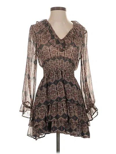 Pre-owned Zara Casual Dress In Brown