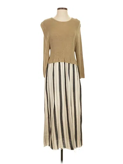Pre-owned Zara Casual Dress In Brown