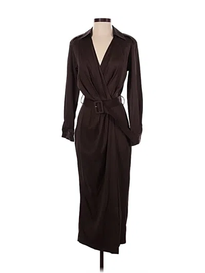 Pre-owned Zara Casual Dress In Brown