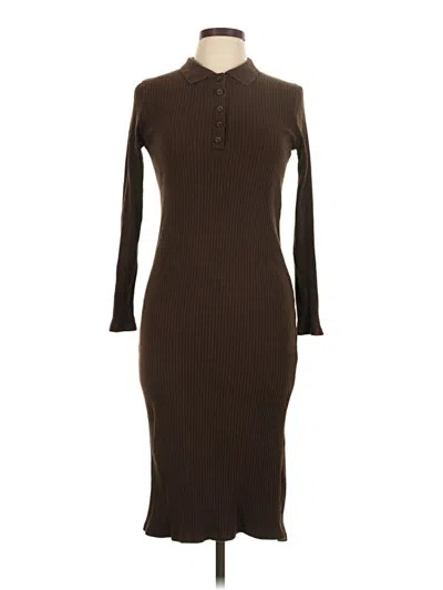 Pre-owned Zara Casual Dress In Brown