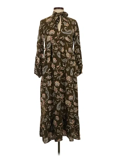 Pre-owned Zara Casual Dress In Brown