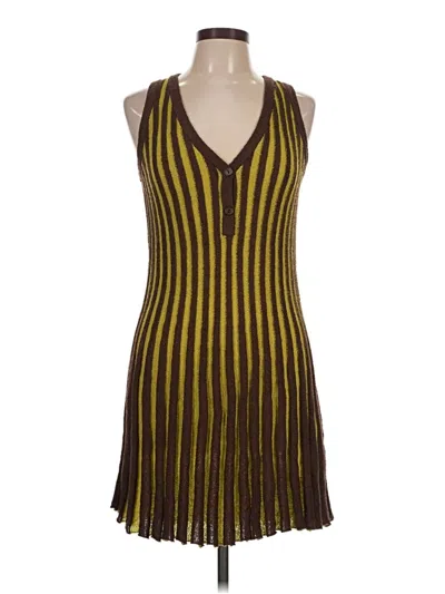 Pre-owned Zara Casual Dress In Brown