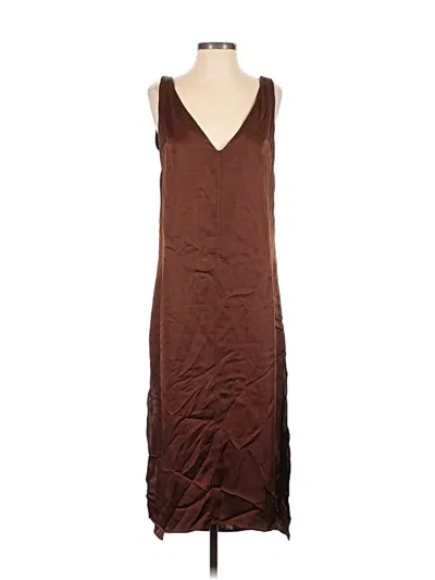 Pre-owned Zara Casual Dress In Brown