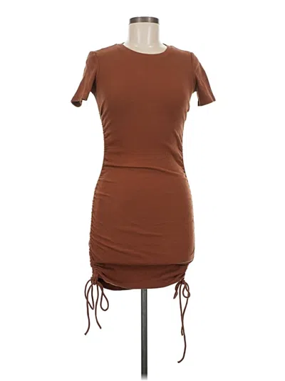 Pre-owned Zara Casual Dress In Brown