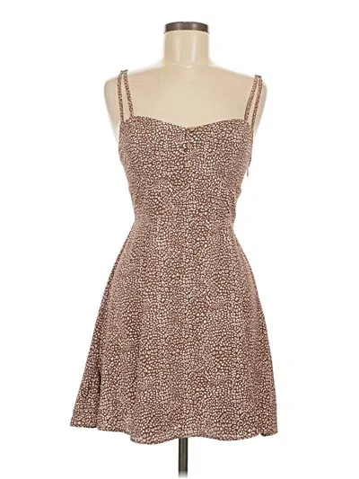 Pre-owned Zara Casual Dress In Brown