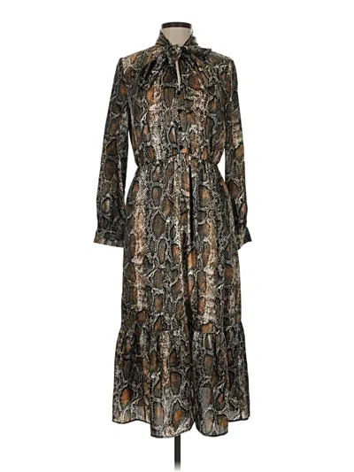Pre-owned Zara Casual Dress In Brown
