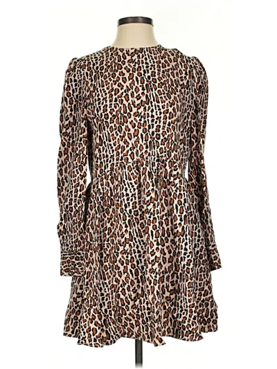 Zara Casual Dress In Brown